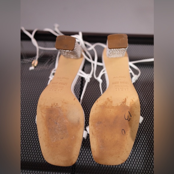 Aldo X Rocky Barnes Block Heel Strappy Sandals - Picture 5 of 7